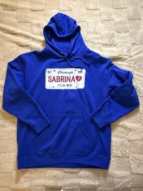 Sabrina Carpenter Pittsburgh exclusive blue hoodie XL official merch